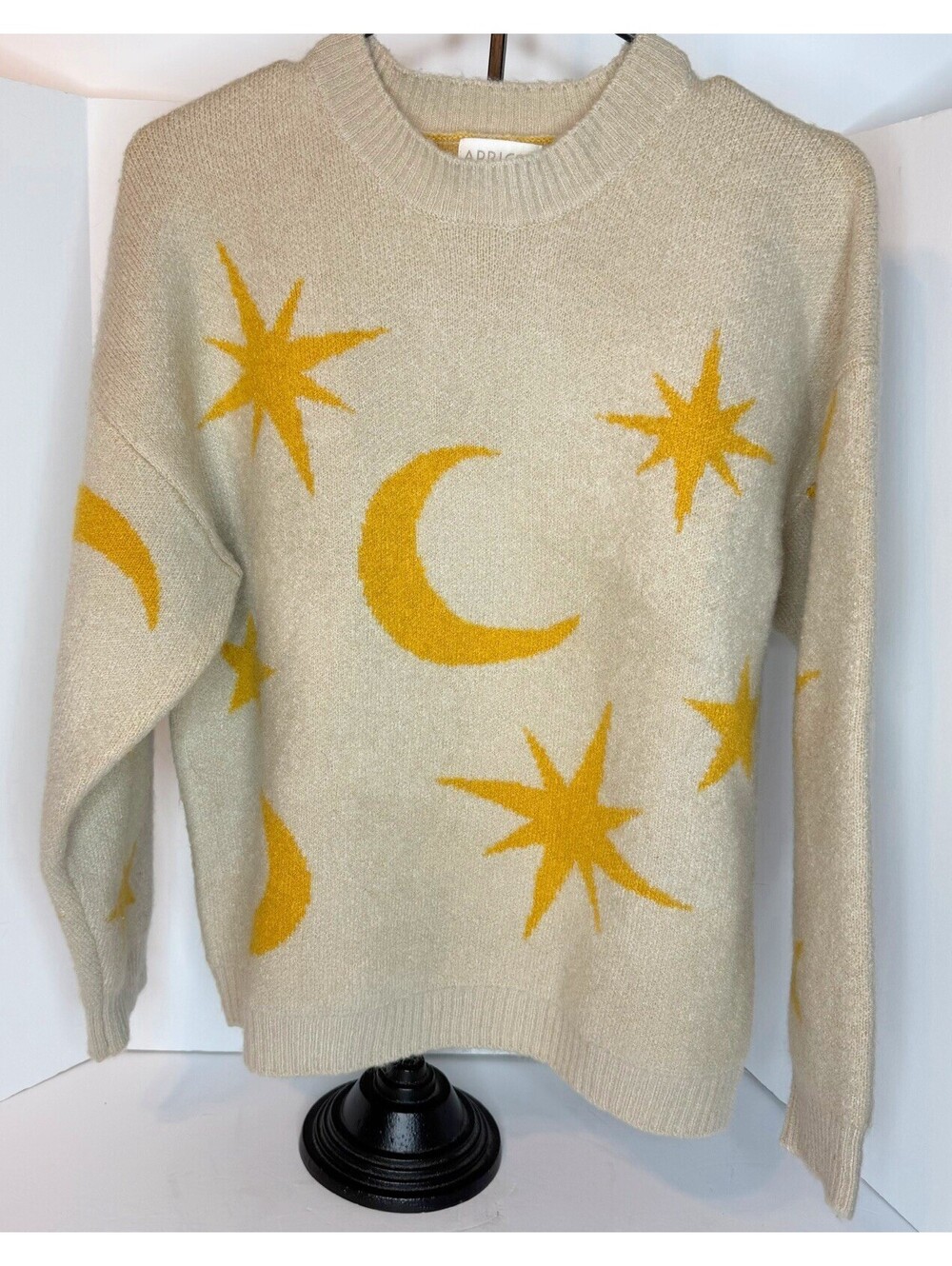 Apricot Constellation Jumper Stone Cream Knit Sweater Star Moon Celestial Size 4